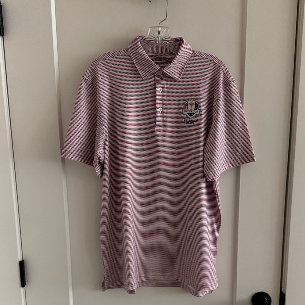 Vineyard Vines Polo - Pink and White Micro Stripes